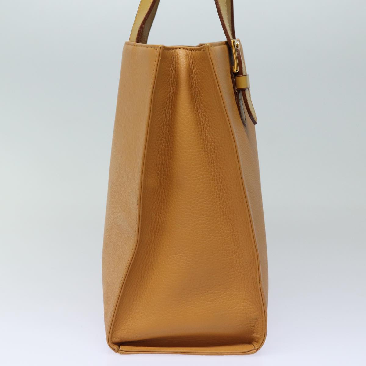 Luxury BurberrySs Nova Check Hand Bag Leather Beige Auth ki4691