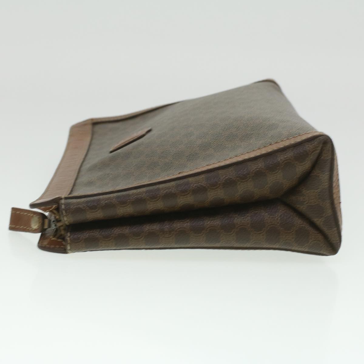 Luxury CELINE Macadam Canvas Coin Purse Clutch Bag PVC Leather 2Set Brown  kk159