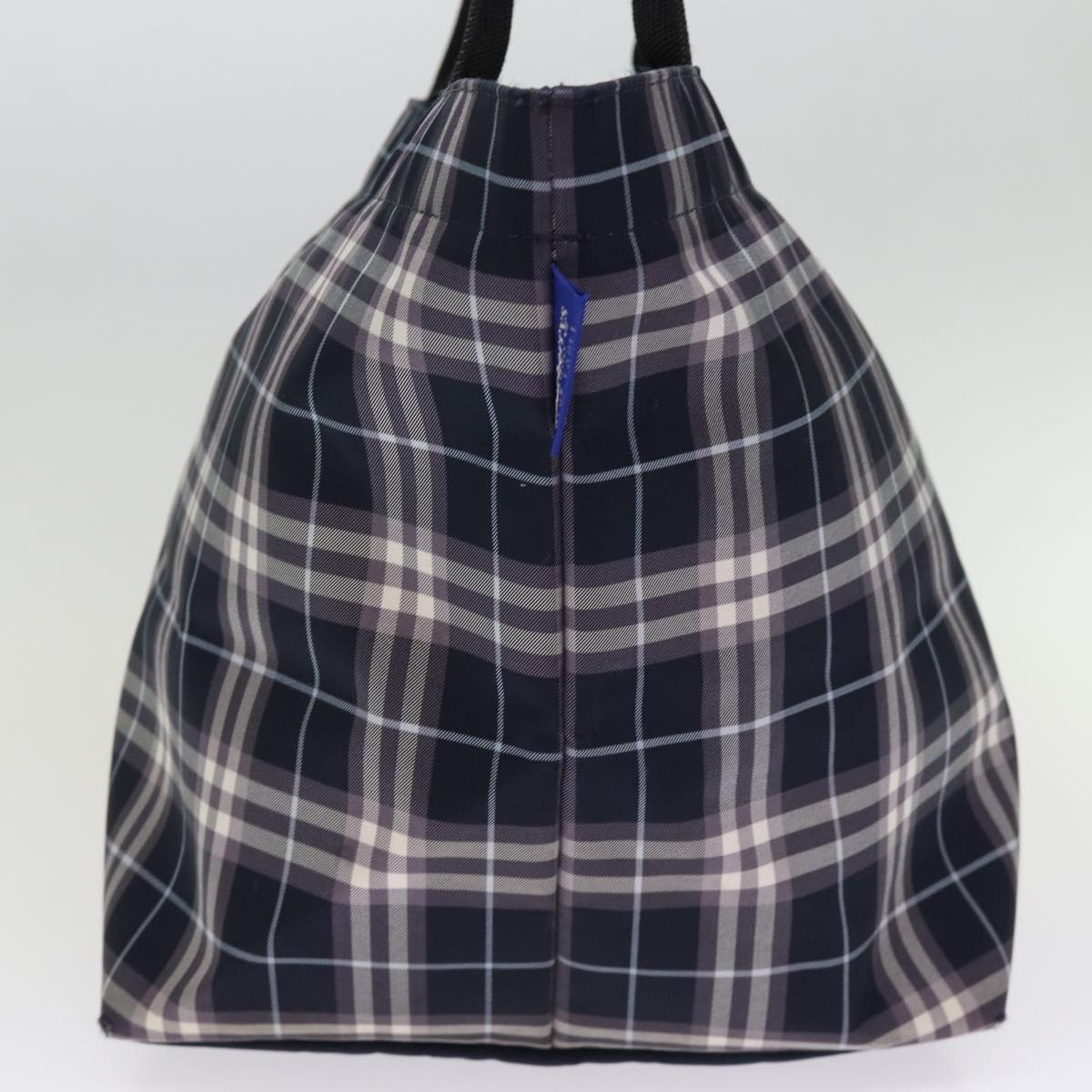 Luxury BurberrySs Blue Label Nova Check Tote Bag Nylon Navy Auth kk240