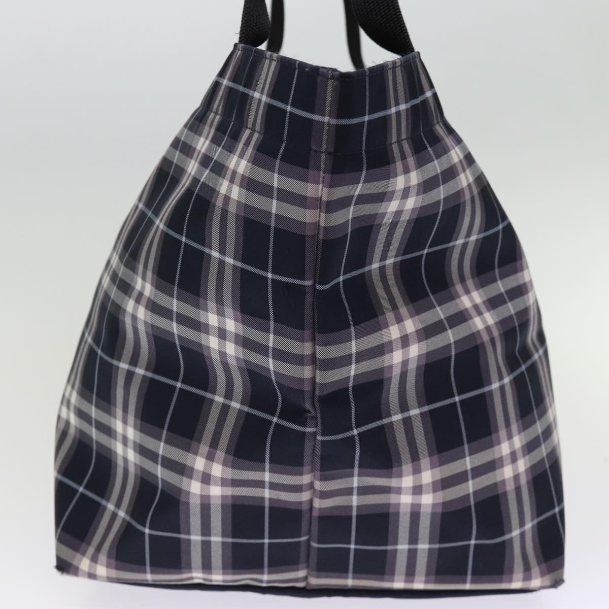 Luxury BurberrySs Blue Label Nova Check Tote Bag Nylon Navy Auth kk240