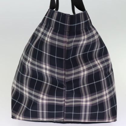 Luxury BurberrySs Blue Label Nova Check Tote Bag Nylon Navy Auth kk240