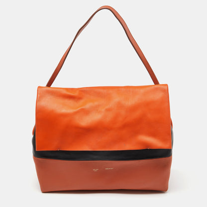Luxury CELINE Tri Color Leather All Soft Shoulder Bag