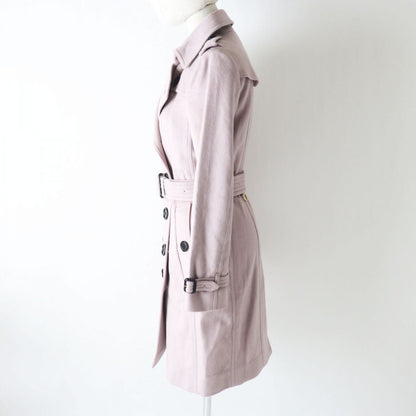 BURBERRY trench coat Outer: 100% cashmere, Lining: 66% wool, Lining: 22% polyamide (nylon), Lining: 12% cashmere Dusty purple Women 38