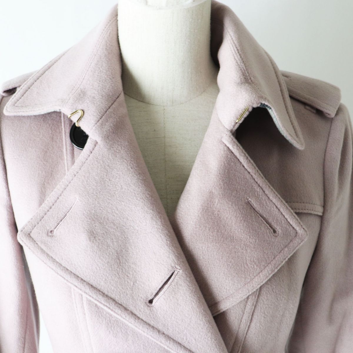 BURBERRY trench coat Outer: 100% cashmere, Lining: 66% wool, Lining: 22% polyamide (nylon), Lining: 12% cashmere Dusty purple Women 38