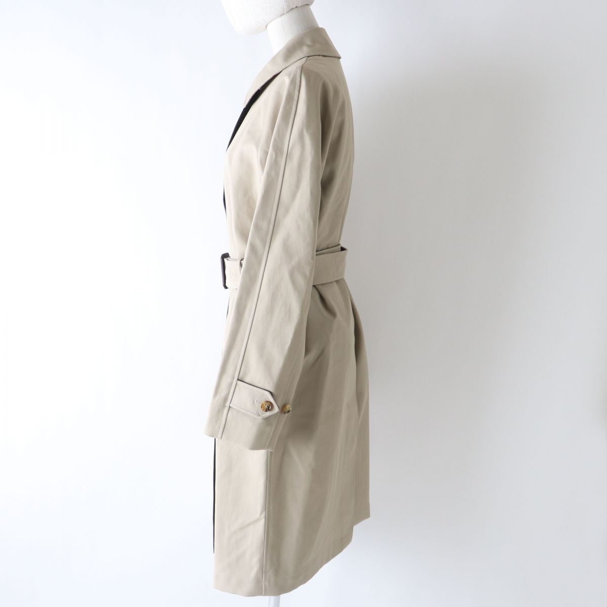 BURBERRY coat Main: 100% cotton, Lining: 100% cotton, Sleeve lining: 100% cupra, Part: Lamb leather STONE (beige type) Women 38