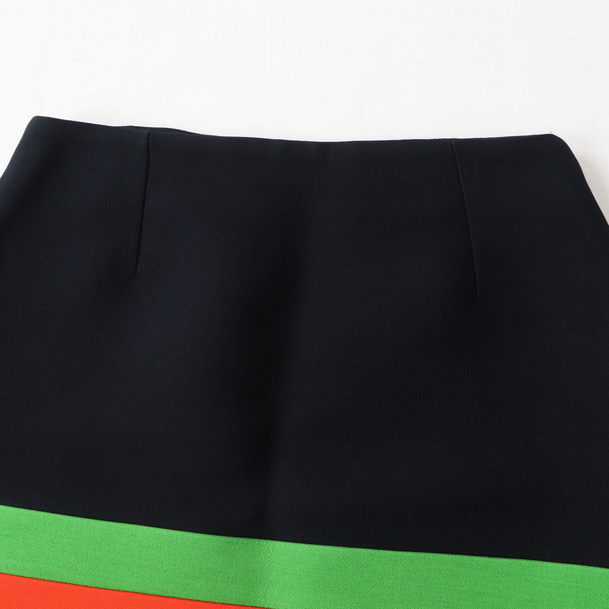 Christian Dior skirt Outer: 85% wool, Outer: 15% silk, Lining: 100% silk Black x Green x Orange Women 42