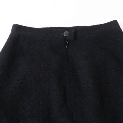 CHANEL skirt Outer: 76% wool, Outer: 13% nylon, Outer: 11% silk, Lining: 100% silk black Women 36