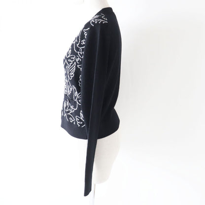 CHANEL knit Main: 99% cashmere, Main: 1% elastane, Part: 100% cashmere Black x White (Tricolor Pattern) Women 40