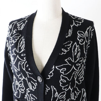 CHANEL knit Main: 99% cashmere, Main: 1% elastane, Part: 100% cashmere Black x White (Tricolor Pattern) Women 40