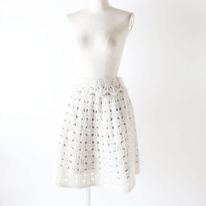 CHANEL skirt Outer: 50% alpaca, Outer: 47% polyamide, Outer: 3% wool, Lining: 74% cotton, Lining: 18% polyamide Light gray Women 34