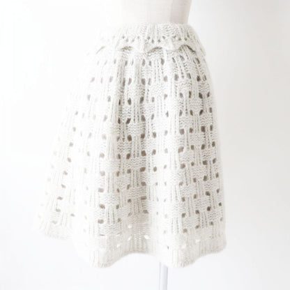 CHANEL skirt Outer: 50% alpaca, Outer: 47% polyamide, Outer: 3% wool, Lining: 74% cotton, Lining: 18% polyamide Light gray Women 34