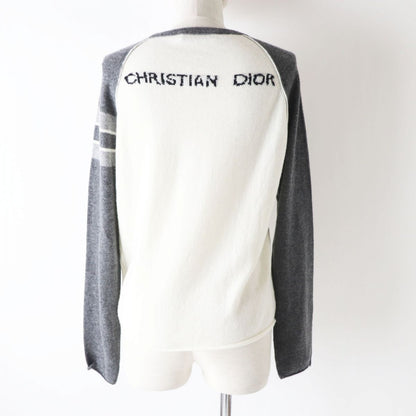 Christian Dior knit Main: 100% cashmere Gray x White x Red Women 38
