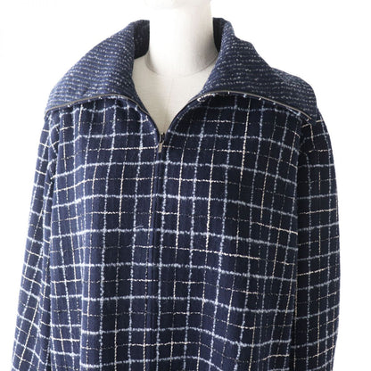 CHANEL coat Image reference Navy x Multi (Block Check Pattern) Women