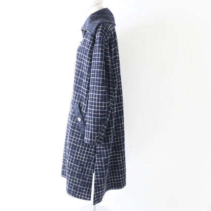 CHANEL coat Image reference Navy x Multi (Block Check Pattern) Women