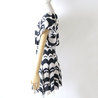 CHANEL one piece Main: 100% cotton Black White Women 34