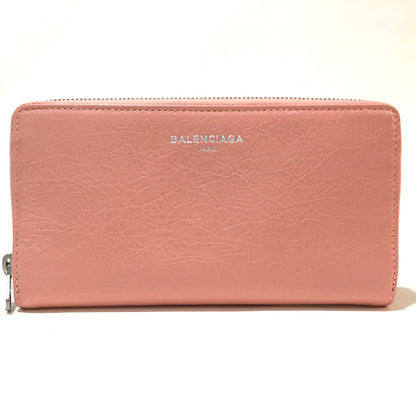 BALENCIAGA Long Wallet Purse 419805 leather pink beige Exclusive Wallet Women
