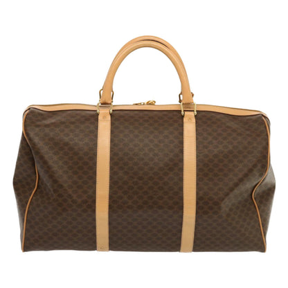 Luxury CELINE Macadam Canvas Boston Bag PVC Brown  mr049