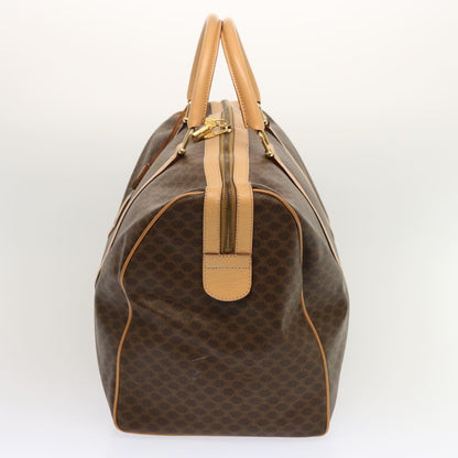Luxury CELINE Macadam Canvas Boston Bag PVC Brown  mr049