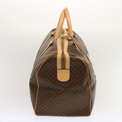 Luxury CELINE Macadam Canvas Boston Bag PVC Brown  mr049