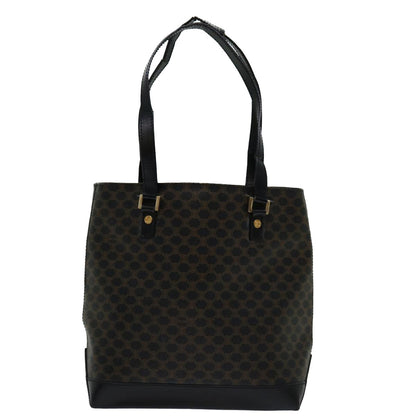 Luxury CELINE Macadam Canvas Tote Bag PVC Black Brown  mr055