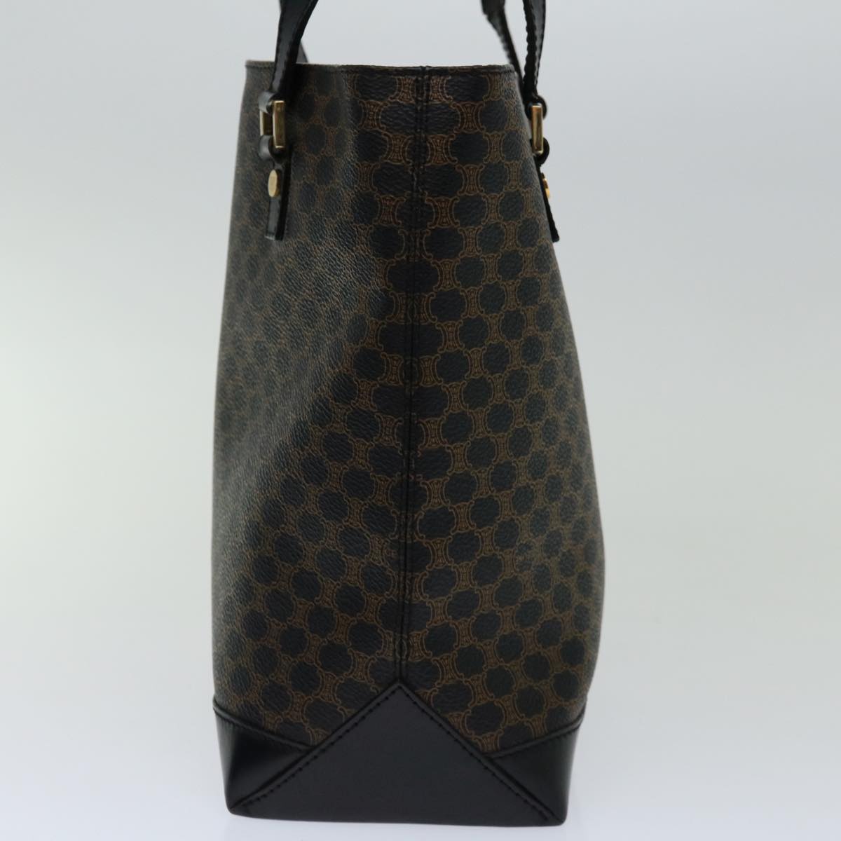 Luxury CELINE Macadam Canvas Tote Bag PVC Black Brown  mr055