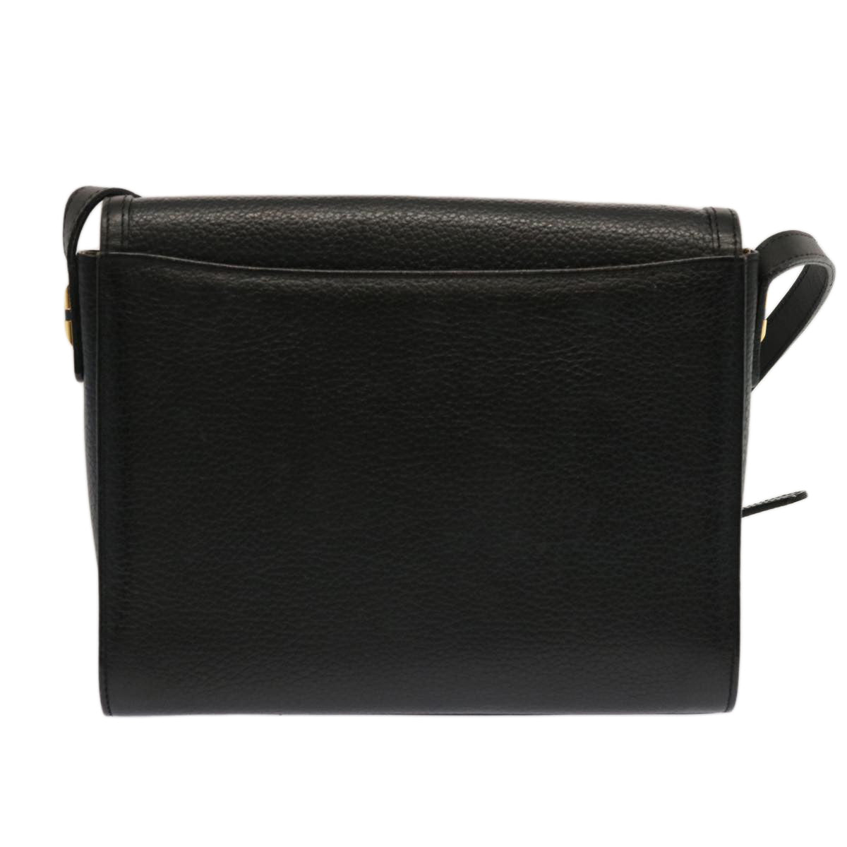Luxury BurberrySs Shoulder Bag Leather Black Auth mr101