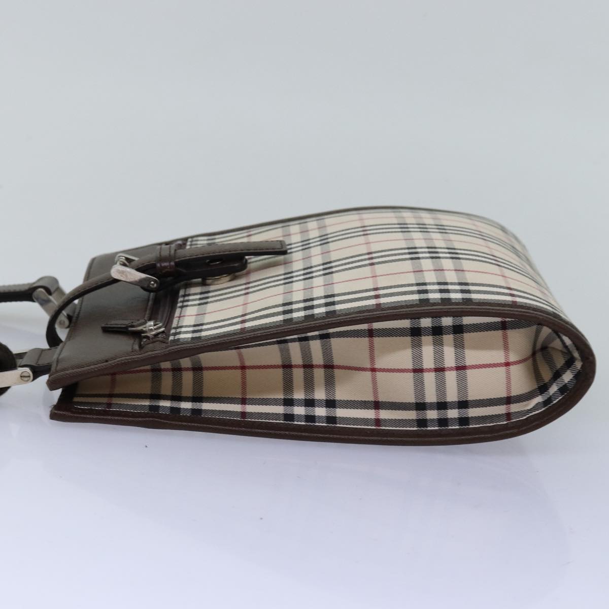 Luxury Burberry Nova Check Shoulder Bag Canvas Beige Auth mr193