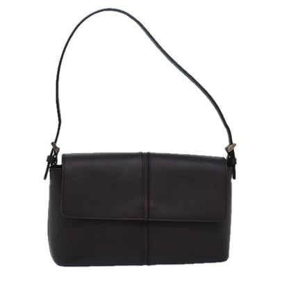 Luxury Burberry Shoulder Bag Leather Brown Auth mr277