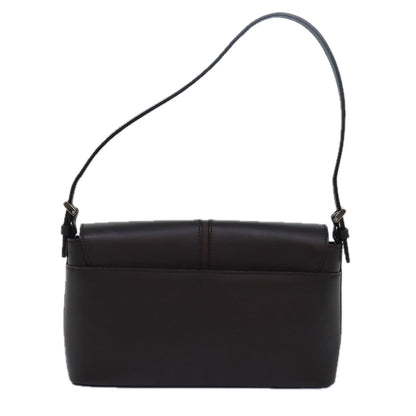 Luxury Burberry Shoulder Bag Leather Brown Auth mr277