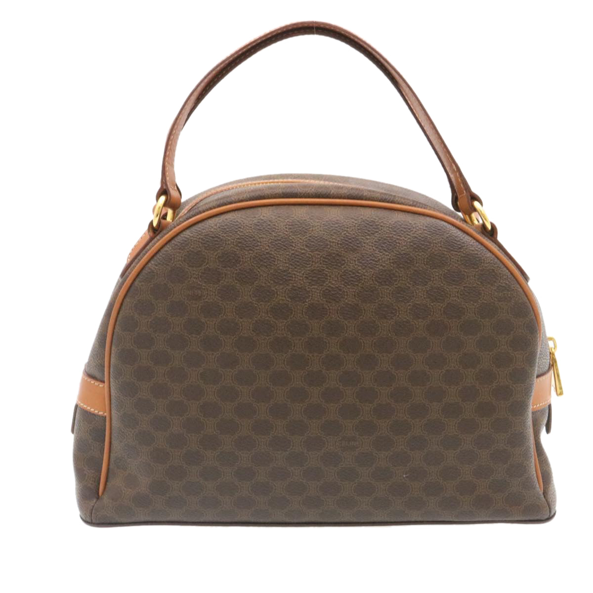 Luxury CELINE Macadam Canvas 2Way Shoulder Hand Bag PVC Leather Brown  34669
