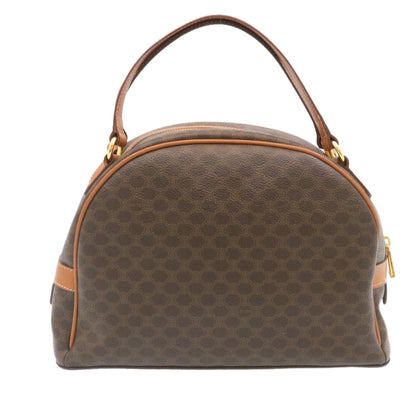 Luxury CELINE Macadam Canvas 2Way Shoulder Hand Bag PVC Leather Brown  34669