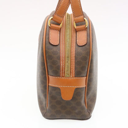 Luxury CELINE Macadam Canvas 2Way Shoulder Hand Bag PVC Leather Brown  34669