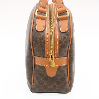 Luxury CELINE Macadam Canvas 2Way Shoulder Hand Bag PVC Leather Brown  34669