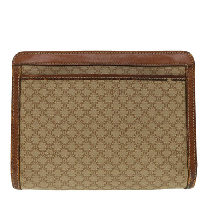 Luxury CELINE Macadam Canvas Clutch Bag Beige  ny235
