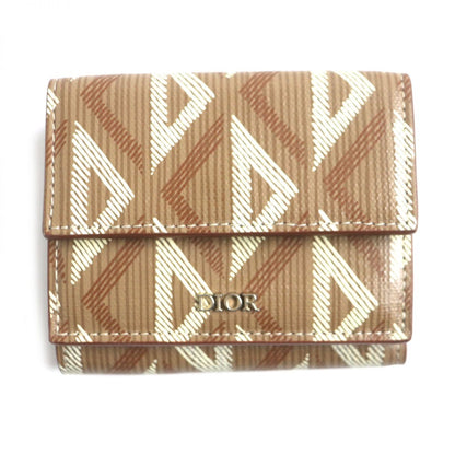 Dior HOMME Tri-fold wallet leather Brown type mens