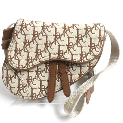 Dior HOMME Sling bag Canvas, Leather Brown x beige mens