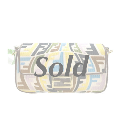 Fendi baguette multicolor psychedelic FF vertigo canvas crossbody bag