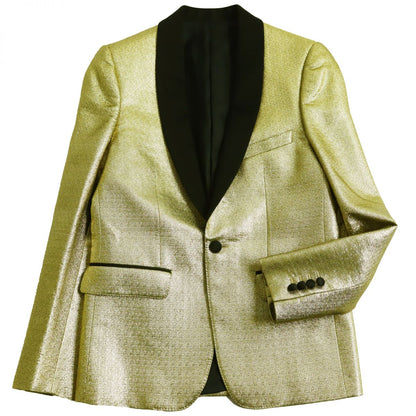 CELINE tailored jacket Viscose (rayon) Gold x Black 44