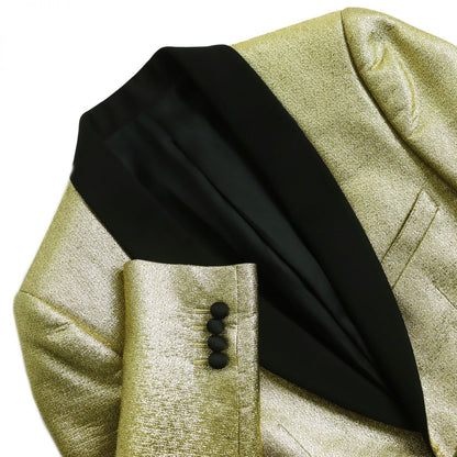 CELINE tailored jacket Viscose (rayon) Gold x Black 44
