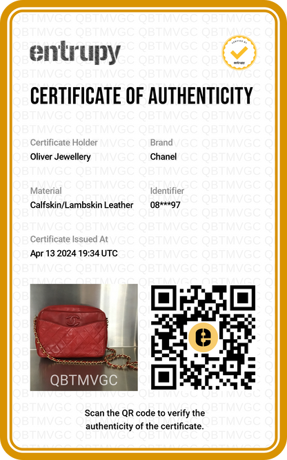 Chanel Red Quilted Leather CC Tassel Camera Bag