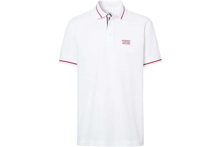 Luxury Burberry Grenford Polo Shirt White T-Shirts