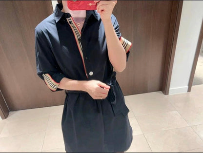 Luxury Burberry Giovanna Black Womenswear Shirt Dress US 2