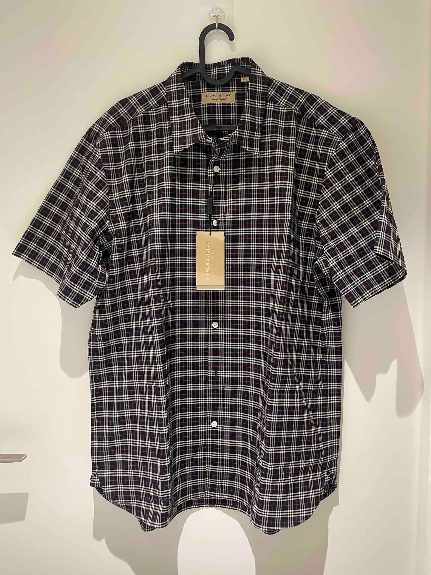 Luxury Burberry Edward Navy IP Check Cotton T-Shirt