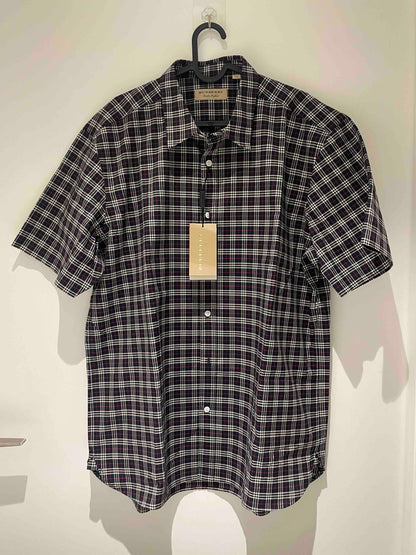 Luxury Burberry Edward Navy IP Check Cotton T-Shirt