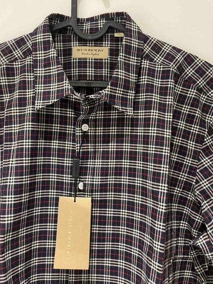 Luxury Burberry Edward Navy IP Check Cotton T-Shirt