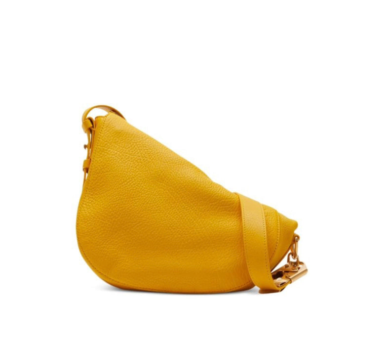 Luxury Burberry LLSM Knight Bag in Yellow Leather Crossbody