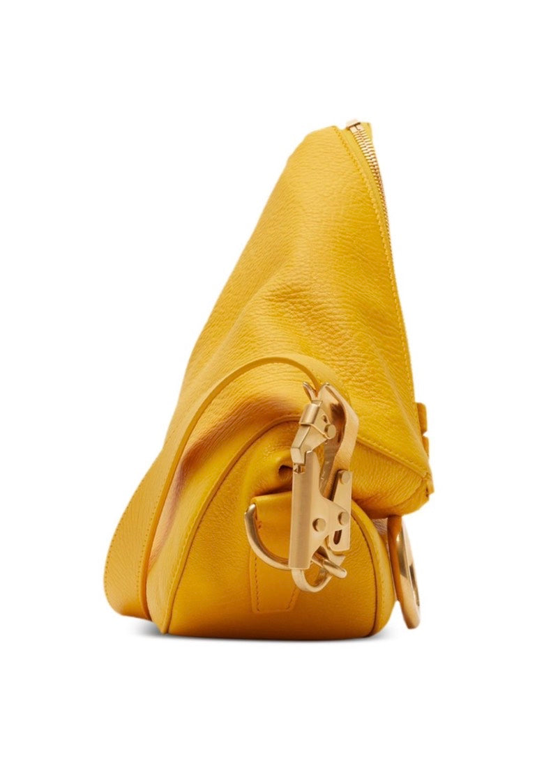 Luxury Burberry LLSM Knight Bag in Yellow Leather Crossbody