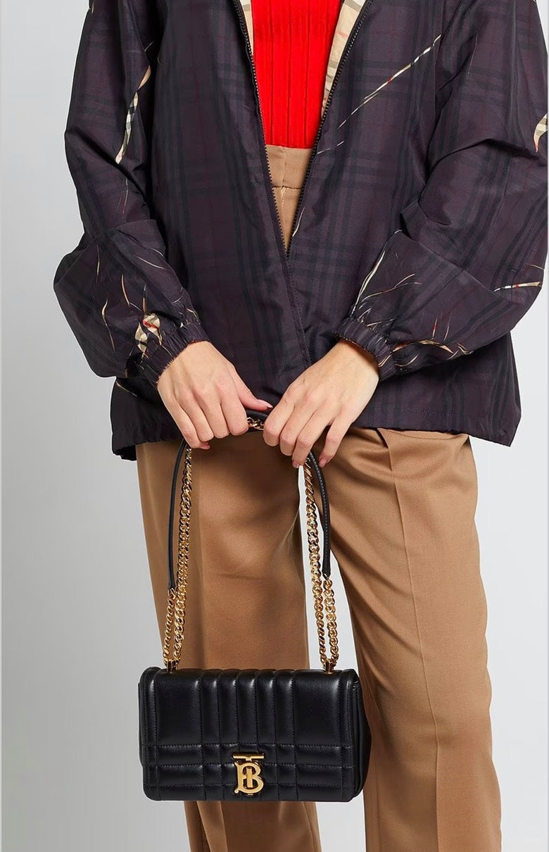 Luxury Burberry LK SM Lola Bag Black Leather Shoulder Bag