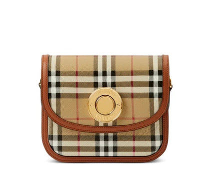 Luxury Burberry small Elizabeth check-pattern crossbody bag
