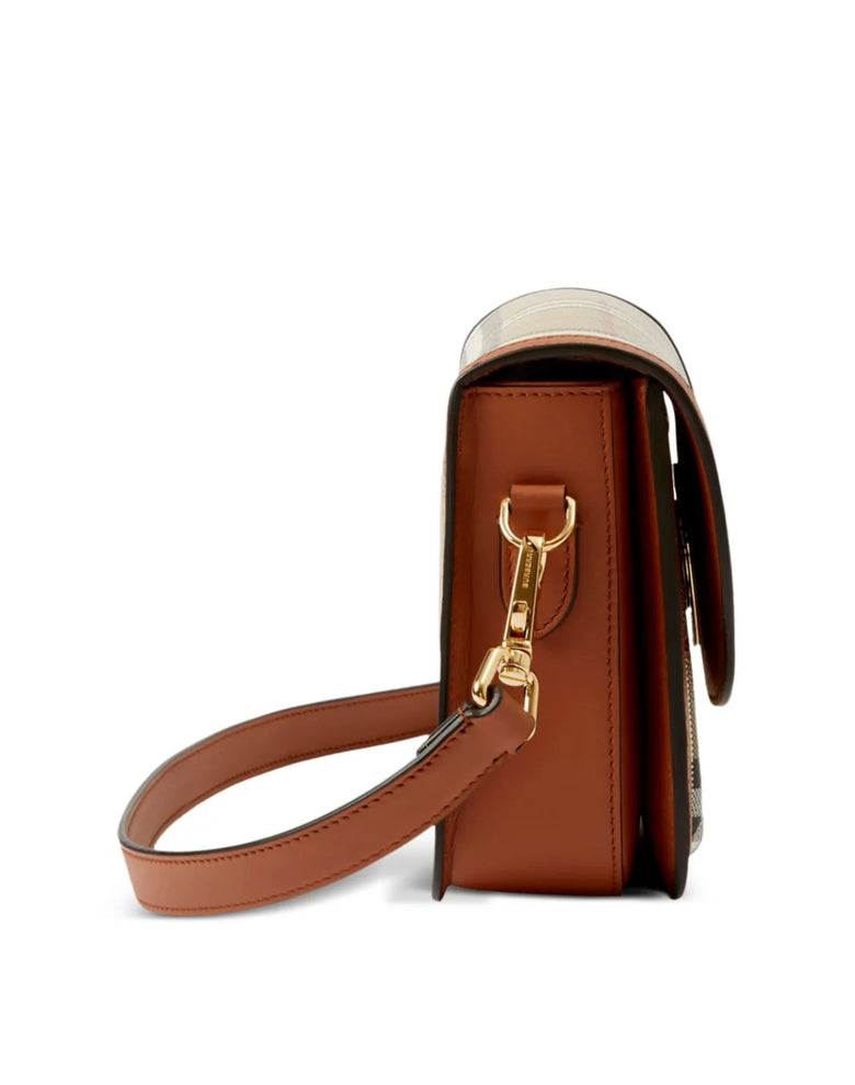 Luxury Burberry small Elizabeth check-pattern crossbody bag